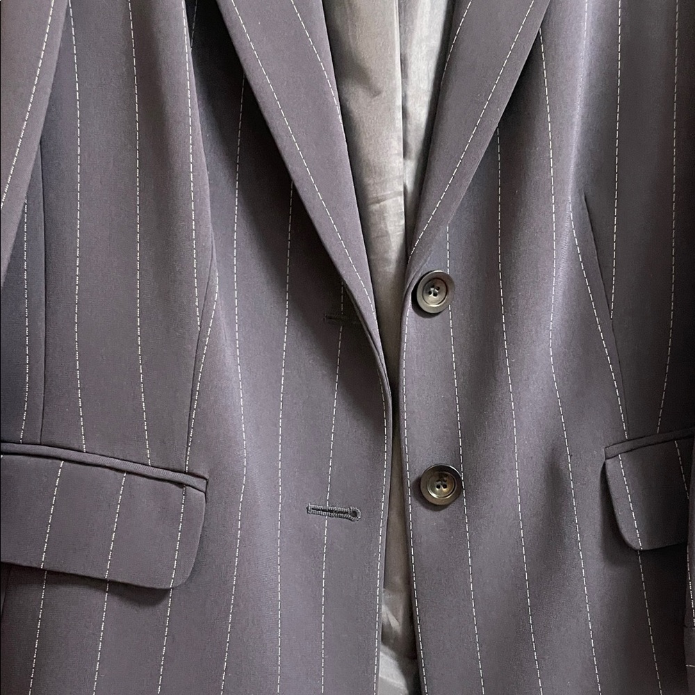 Talbots Women's Navy Pinstripe Suit - Picture 3 of 6